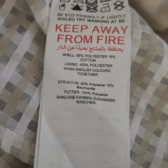 MISSGUIDED Size 6 Tall White&Cream Plaid V-Neck Dress, Wide Belt Straw Accent - Picture 3 of 12